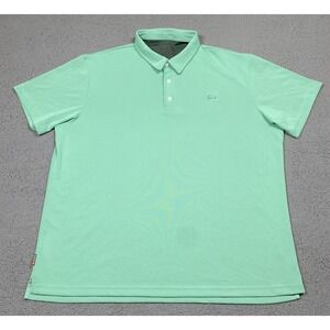 Simms Polo Shirt Mens 2XL Green Fishing Performance Wicking Short Sleeve